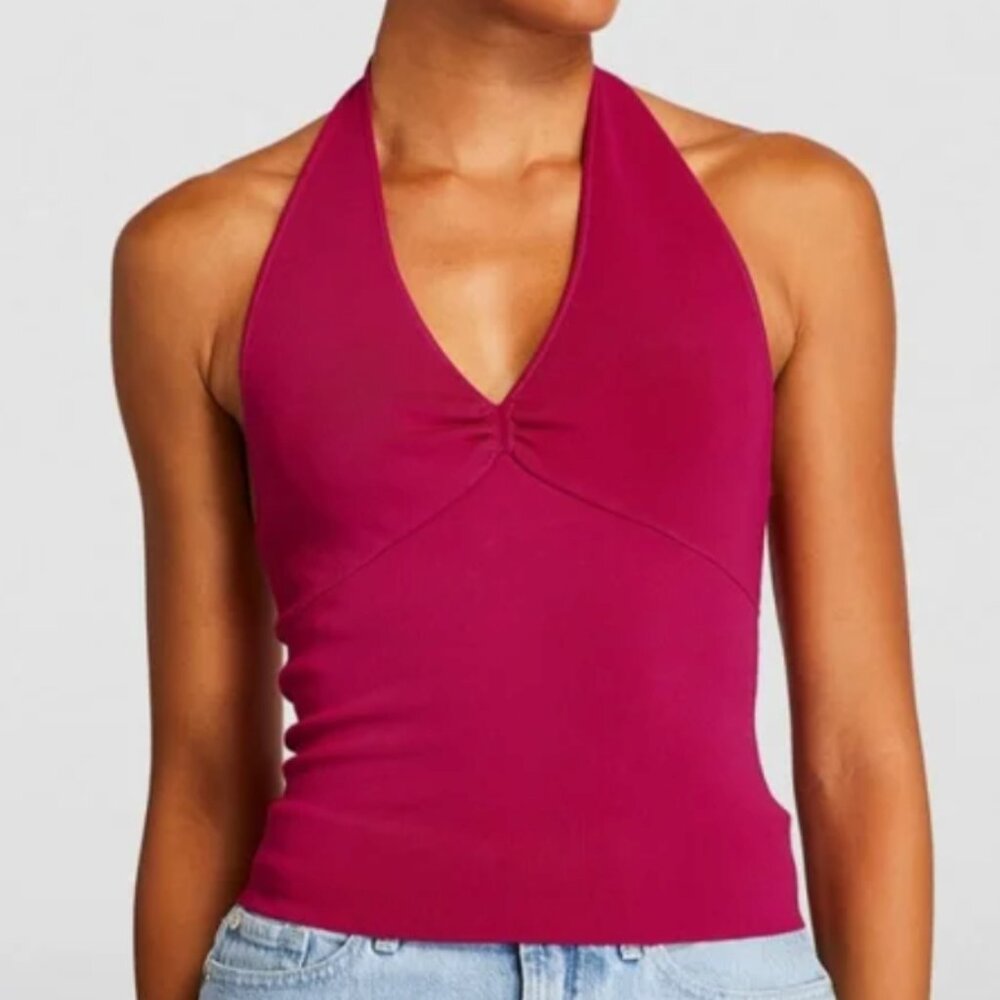 Alice + Olivia Saria Pink Halter Tank Size S